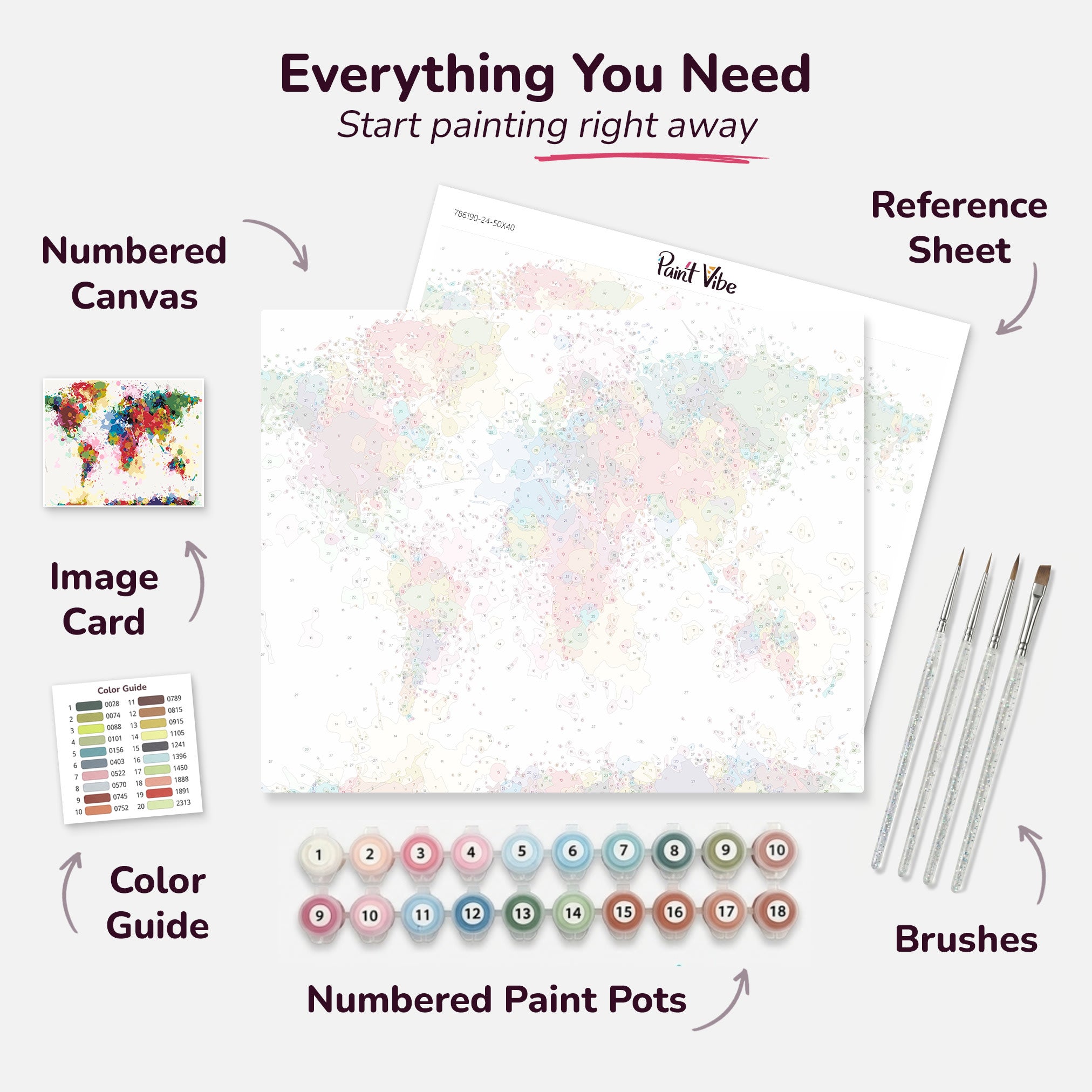 Colorful World Map