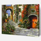 The yard in flowers