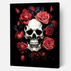 Skull in Roses