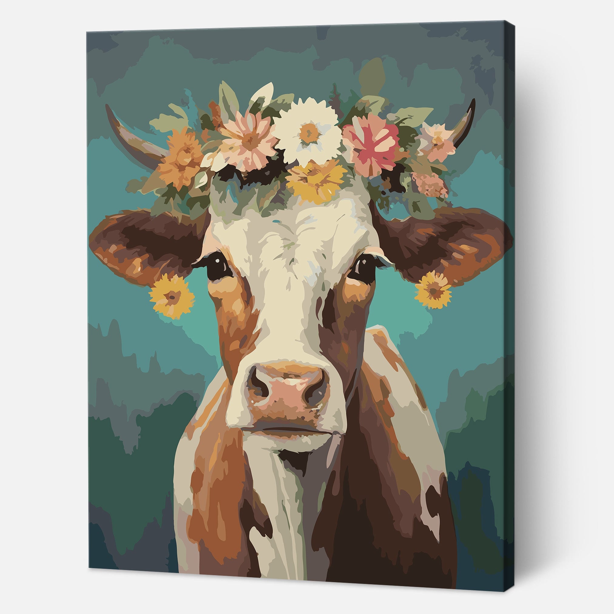 Cow in a Flower Wreath
