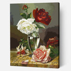 Roses in a Glass Vase