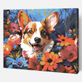 Floral Corgi