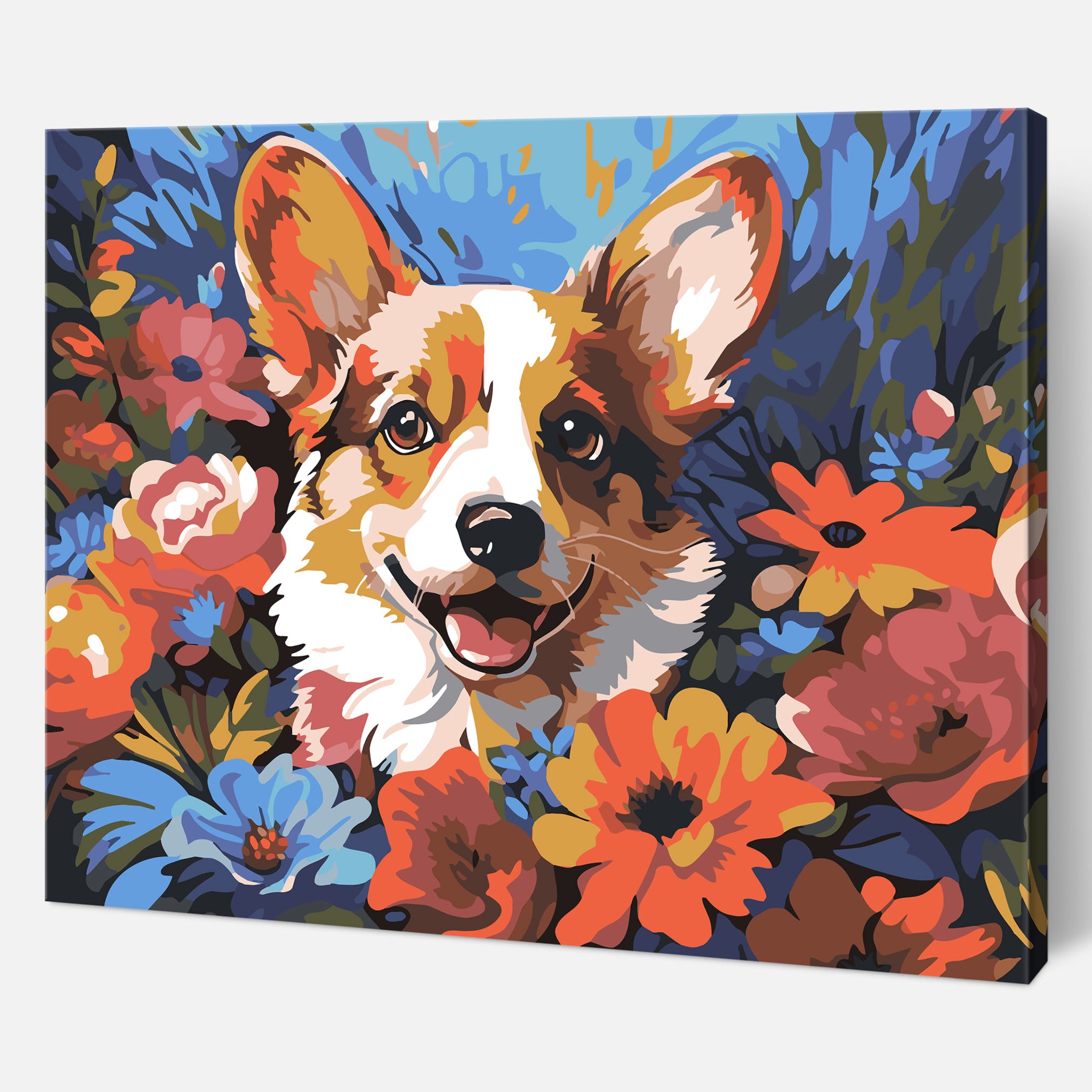 Floral Corgi