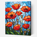 Stained Glass Poppies