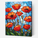 Stained Glass Poppies